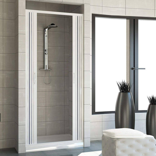 Box doccia mod. Venere 110x H185 cm in pvc a soffietto centrale - Rollplast Pinto