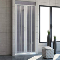 Box doccia mod. Venere 110x H185 cm in pvc a soffietto centrale - Rollplast Pinto