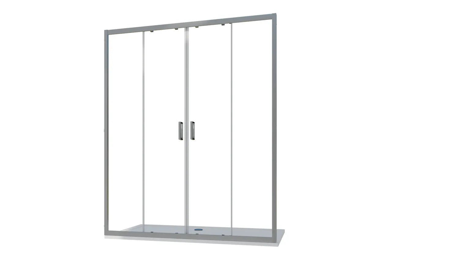 Porta doccia 160 cm due ante scorrevoli vetro 6mm trasparente | Sardinia