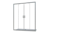 Porta doccia 190 cm due ante scorrevoli vetro 6mm trasparente | Sardinia
