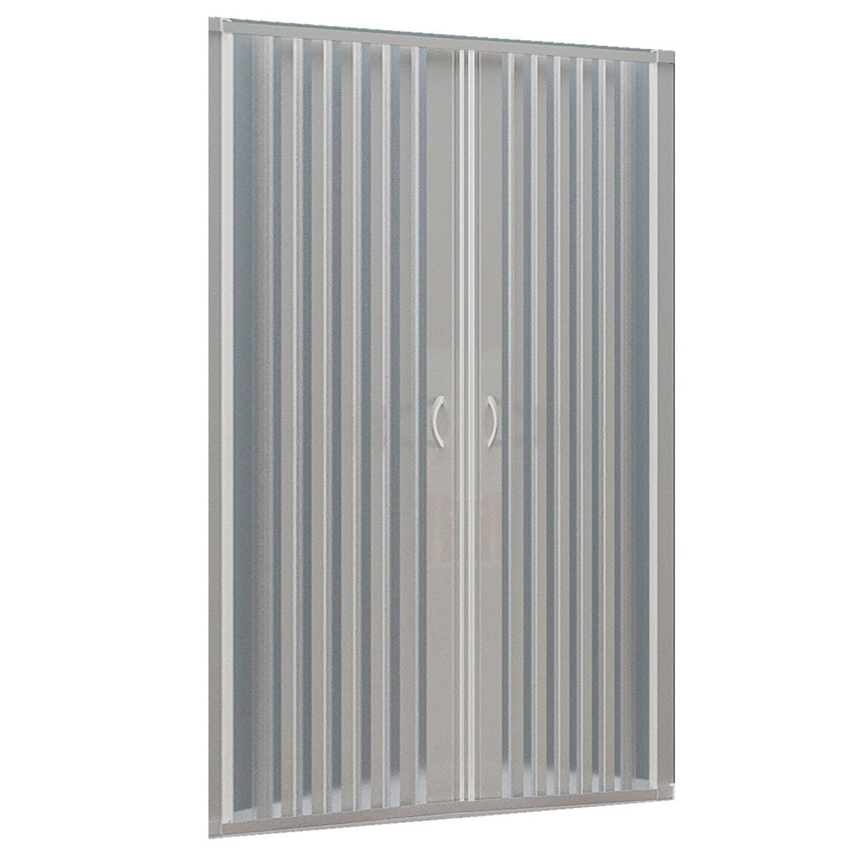 Porta doccia nicchia a soffietto in pvc bianco h185, misura 130