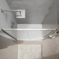 Box Doccia Angolare 90x110 cm vetro stampato, con apertura scorrevole e parete fissa h190cm | Tenerife