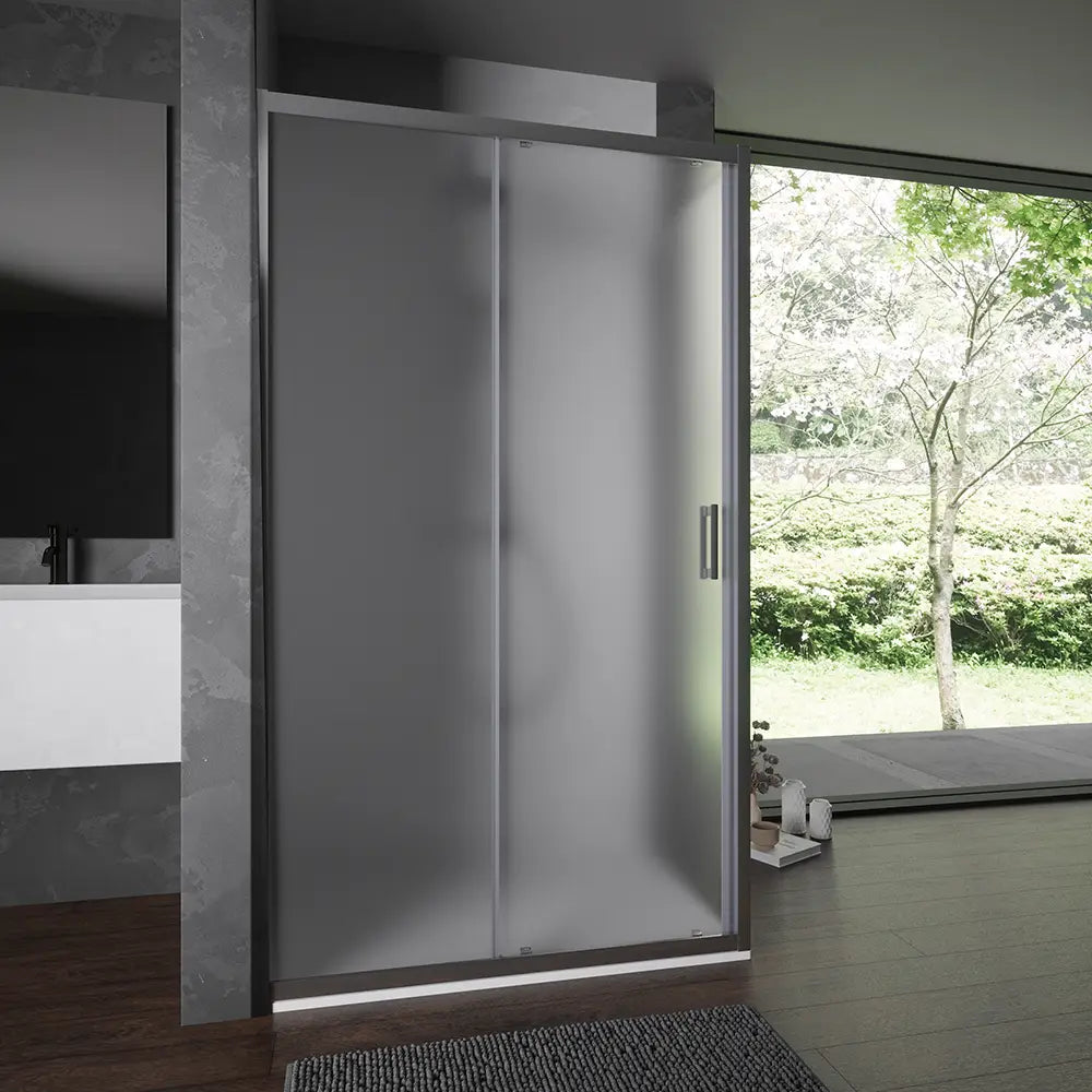 Box doccia 80x140 cm scorrevole vetro temperato 6mm opaco h198 | Tahiti