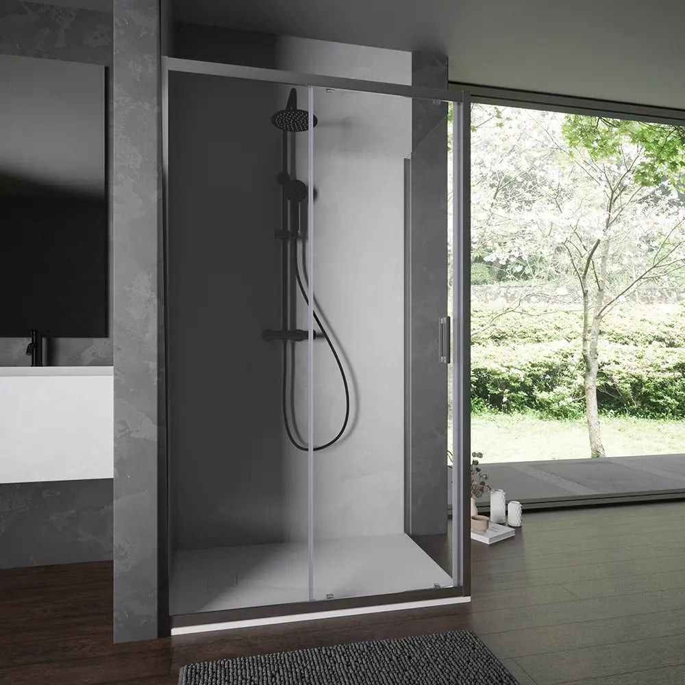Box doccia 80x110 cm scorrevole vetro temperato 6mm trasparente h198 | Tahiti