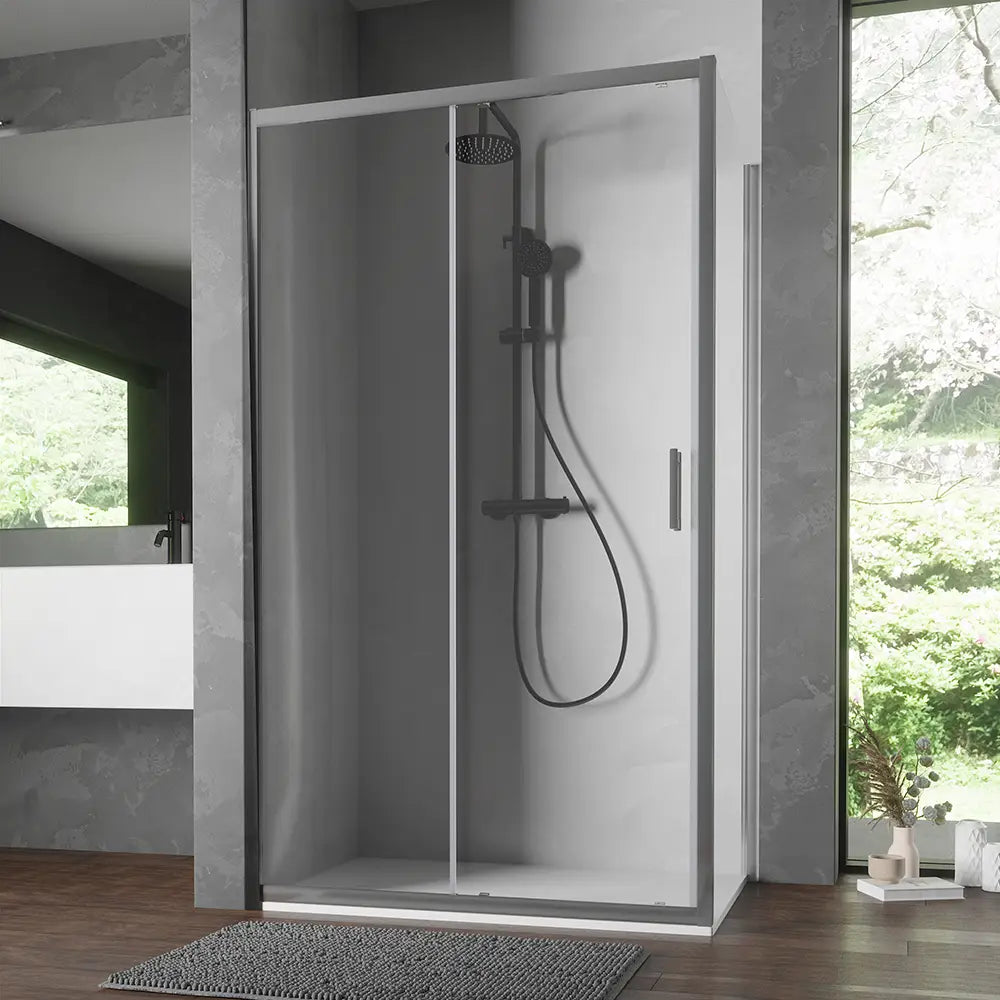 Box doccia 80x140 cm scorrevole vetro temperato 6mm trasparente h198 | Tahiti