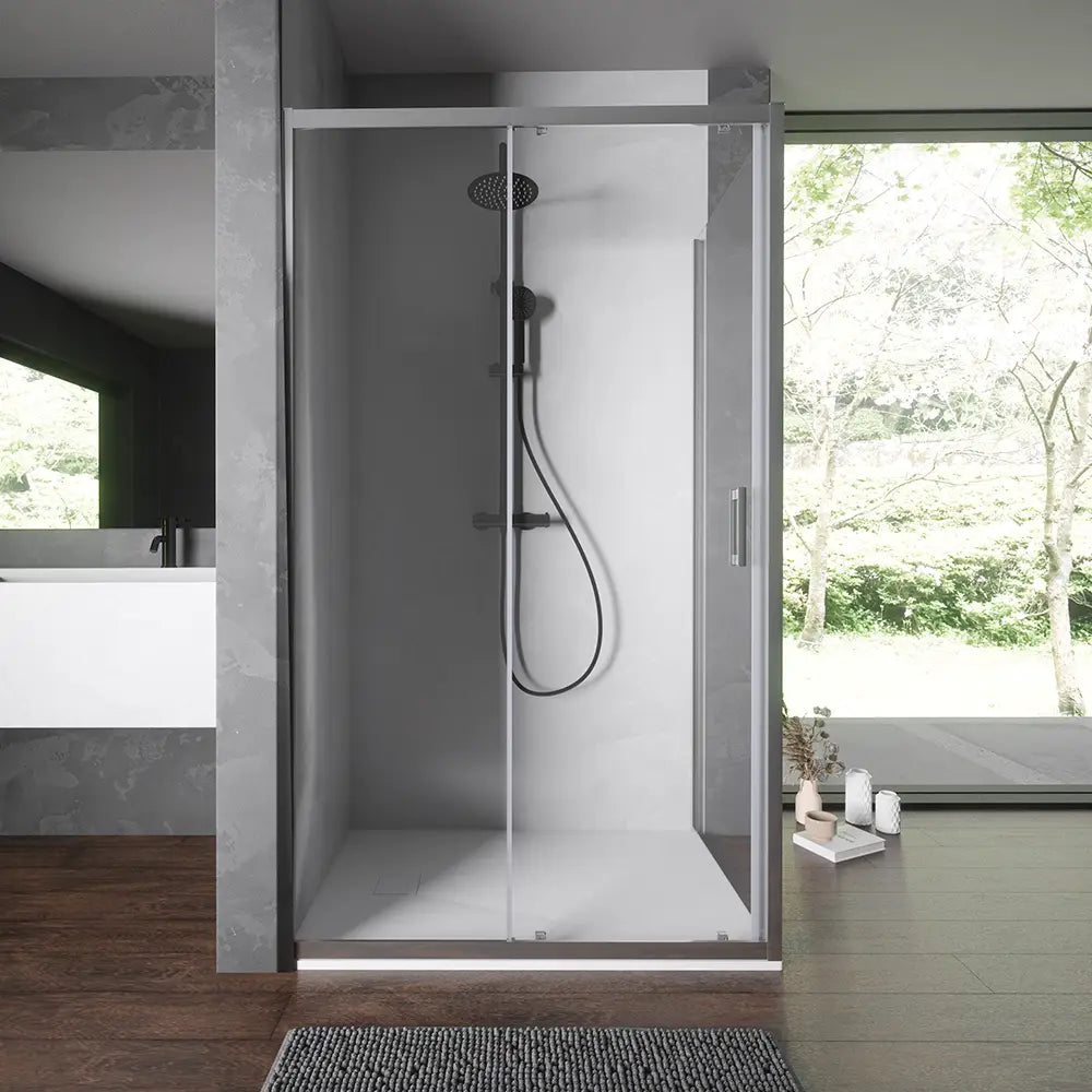 Box doccia 80x130 cm scorrevole vetro temperato 6mm trasparente h198 | Tahiti