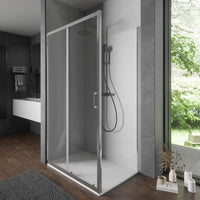 Box doccia 80x100 cm scorrevole vetro temperato 6mm trasparente h198 | Tahiti