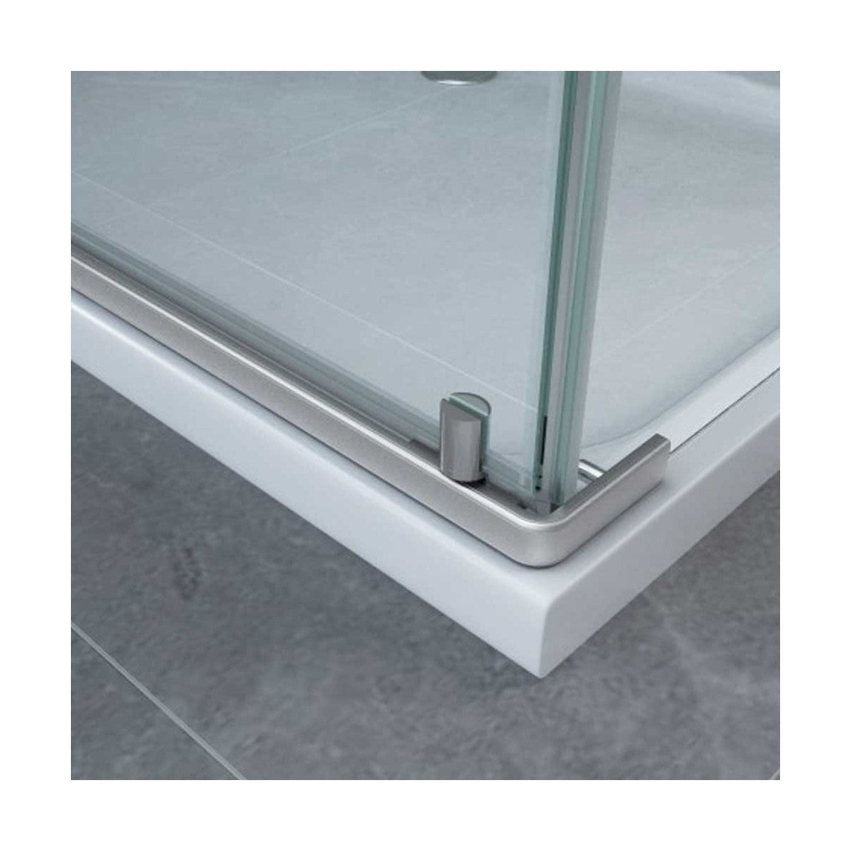 Box doccia 2 lati battente interna ed esterna trasparente 8mm h195 hero, dimensioni 140x80