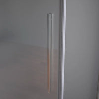 Box doccia 100x70cm con apertura a battente e parete fissa, profili cromati e vetro da 6mm opaco h195 | Elba