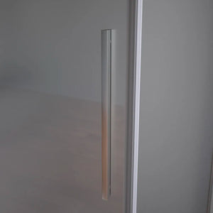 Box doccia 95x70cm con apertura a battente e parete fissa, profili cromati e vetro da 6mm opaco h195 | Elba