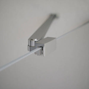 Box doccia 75x70cm con apertura a battente e parete fissa, profili cromati e vetro da 6mm trasparente h195 | Elba