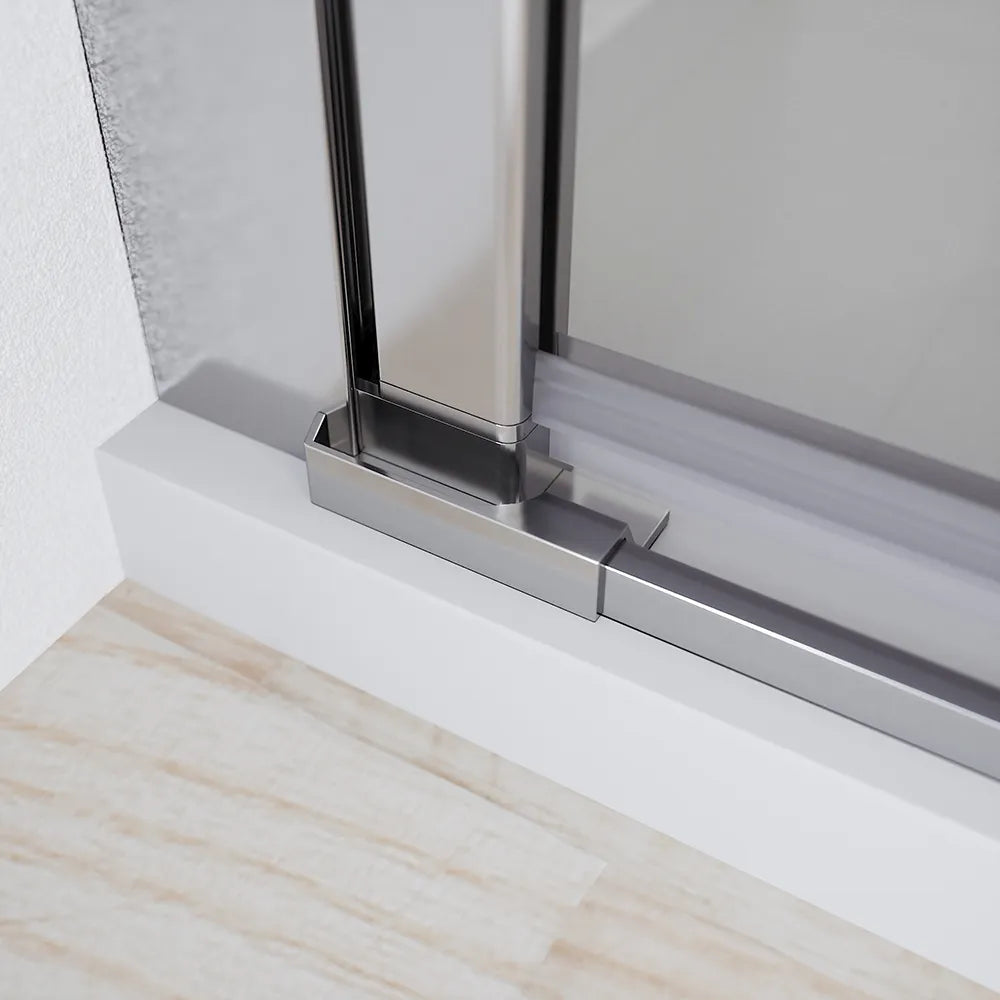 Box doccia 70x90 cm con apertura a battente e parete fissa, profili cromati e vetro da 8mm trasparente h195 | Bahamas