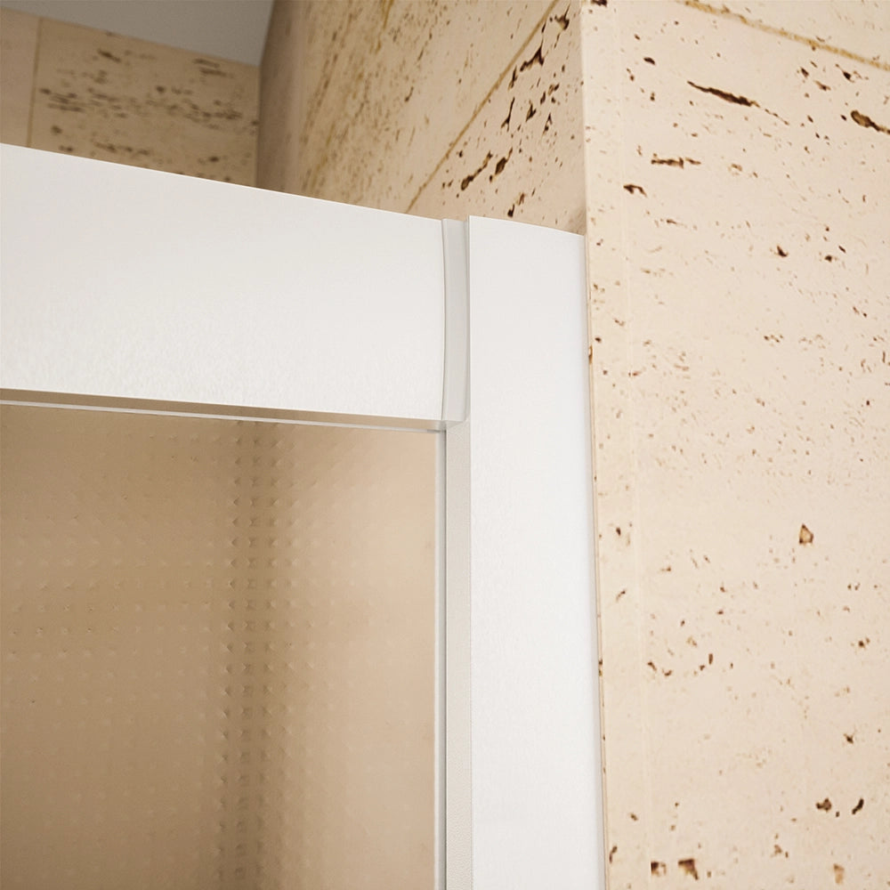 Box doccia estensibile 70-90x70-90 cm vetro 6mm stampato con profili in alluminio anodizzato | Nuuk