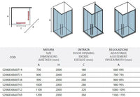 Box Doccia Soft-Close H200 8mm Anticalcare Profili Oro Spazzolato - 89.5x109.5