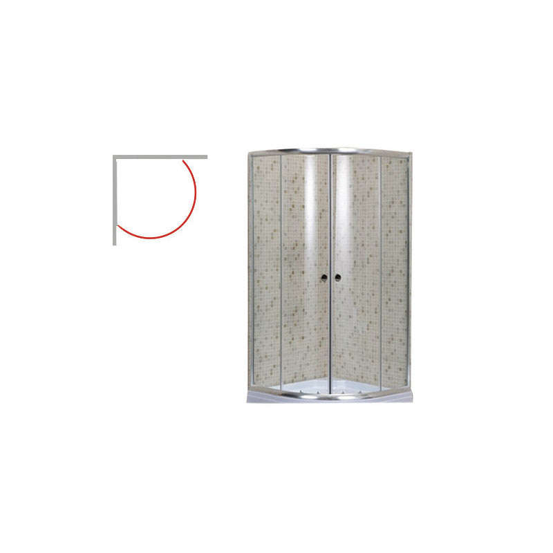 Box doccia PVC Giglio 80×80×190 cm angolare compatto – Brixo