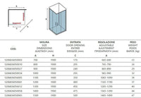 Box Doccia Flora H190 Cristallo Anticalcare 6mm Satine - 89x119