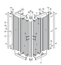 Box Doccia Flora H190 Cristallo Anticalcare 6mm Satine - 89x109