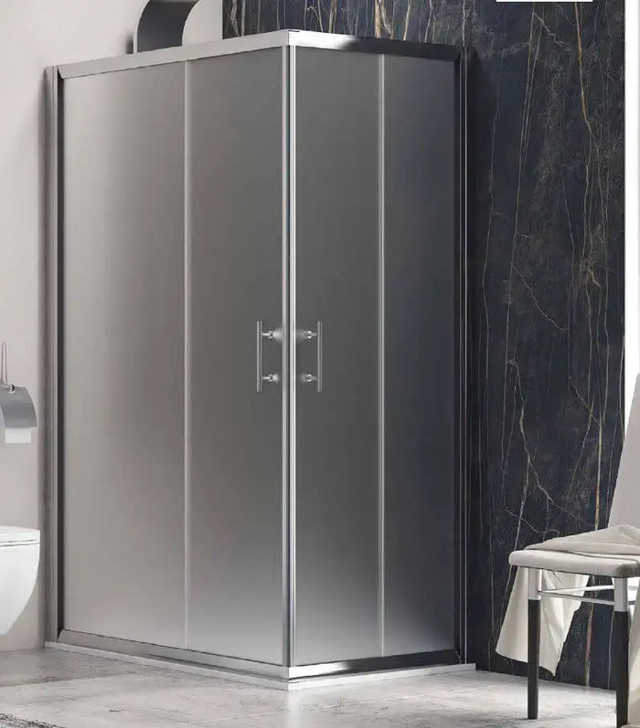 Box Doccia Flora H190 Cristallo Anticalcare 6mm Satine - 89x109