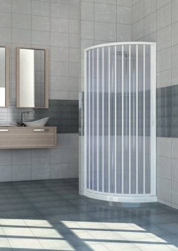 Box doccia Scorpione 80x80cm apertura semicircolare laterale - Rollplast Pinto