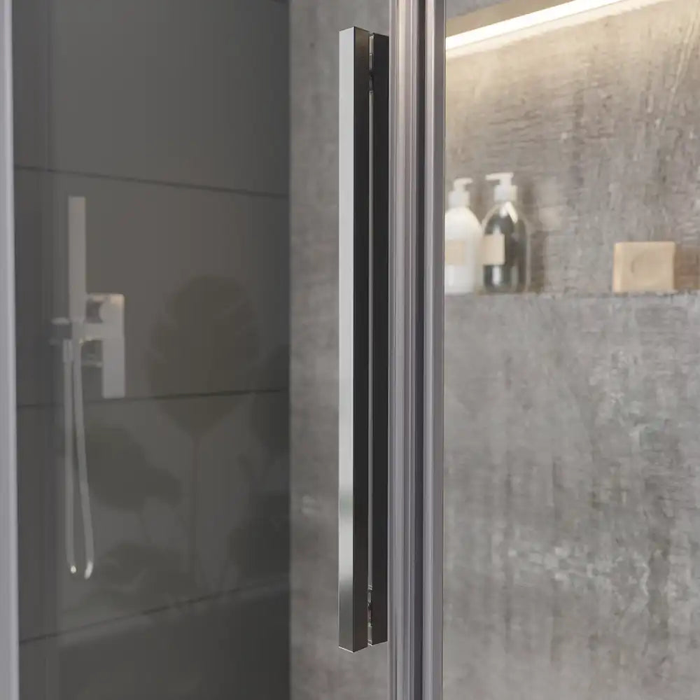 Box doccia 80x100 cm scorrevole vetro 8mm trasparente profili cromati h195cm | Creta
