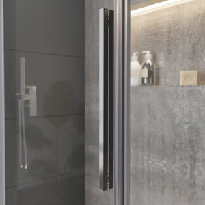 Box doccia 80x100 cm scorrevole vetro 8mm trasparente profili cromati h195cm | Creta