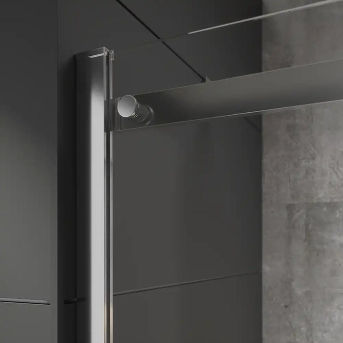 Box doccia 80x100 cm scorrevole vetro 8mm trasparente profili cromati h195cm | Creta