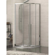 Box Doccia Semicircolare 8mm Anticalcare H200 Anta Scorrevole - 79.5x79.5