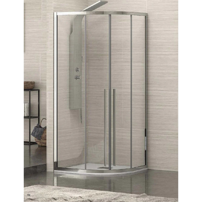 Box Doccia Semicircolare 8mm Anticalcare H200 Anta Scorrevole - 89.5x89.5