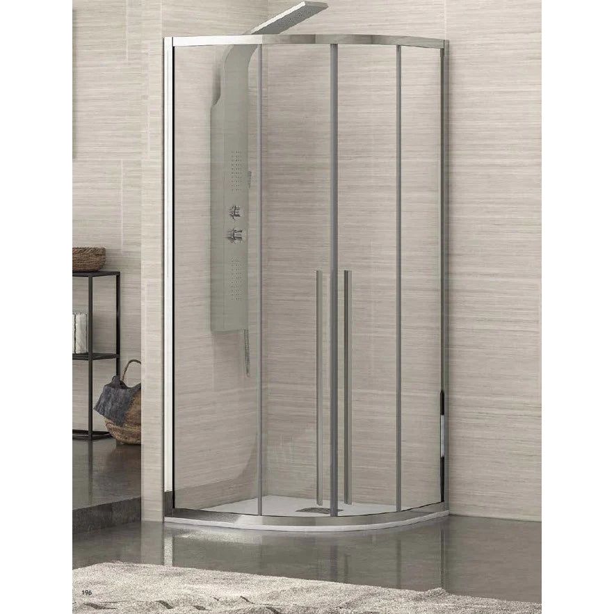 Box Doccia Semicircolare 8mm Anticalcare H200 Anta Scorrevole - 89.5x89.5