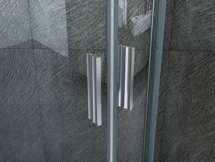 Box Doccia Semicircolare Trasparente 6mm Doppia Scorrevole H190cm - 75x75 raggio 38cm
