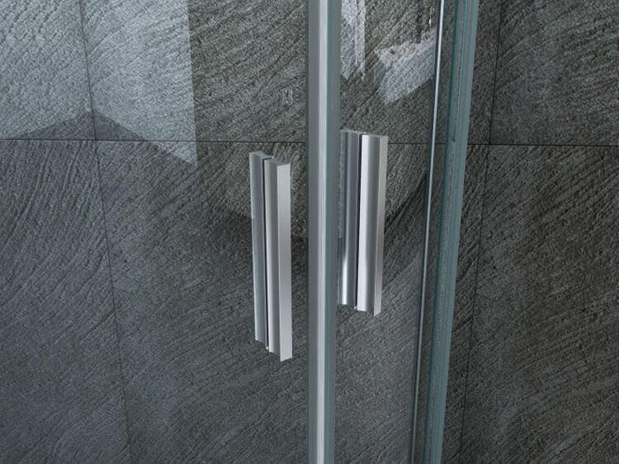 Box Doccia Semicircolare Opaco 6mm Doppia Scorrevole H190cm - 70x90 raggio 38cm