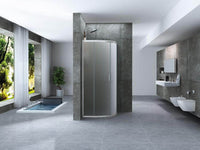 Box Doccia Semicircolare Opaco 6mm Doppia Scorrevole H190cm - 70x90 raggio 38cm