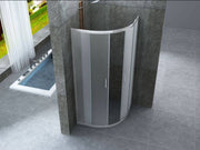 Box Doccia Semicircolare Opaco 6mm Doppia Scorrevole H190cm - 90x90 raggio 55cm