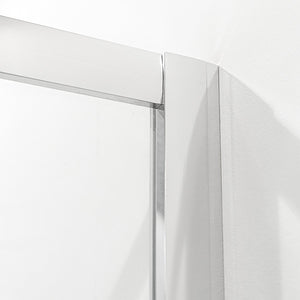 Box doccia semicircolare 80x80 cm Geo doppio scorrevole in cristallo trasparente