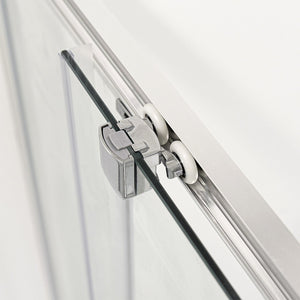 Box doccia semicircolare 80x80 cm Geo doppio scorrevole in cristallo trasparente