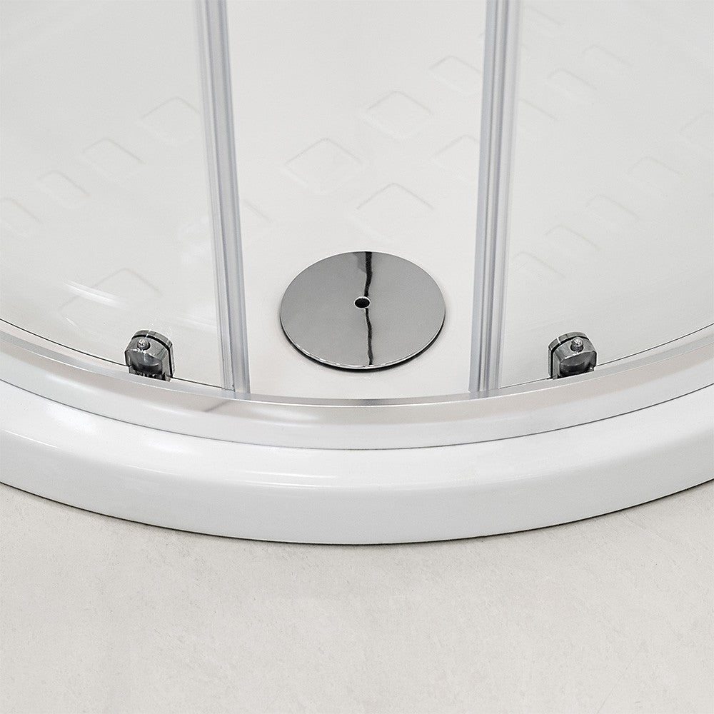 Box doccia semicircolare 80x80 cm Geo doppio scorrevole in cristallo trasparente