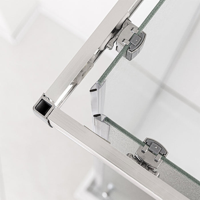 Box doccia semicircolare 90x90 cm doppio scorrevole in cristallo opaco Geo