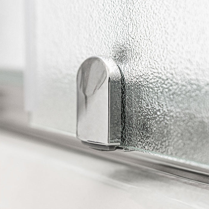 Box doccia semicircolare 90x90 cm doppio scorrevole in cristallo opaco Geo