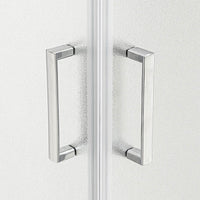 Box doccia semicircolare 90x90 cm doppio scorrevole in cristallo opaco Geo