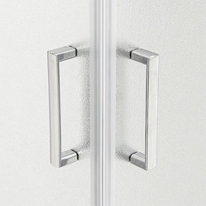 Box doccia semicircolare 90x90 cm doppio scorrevole in cristallo opaco Geo