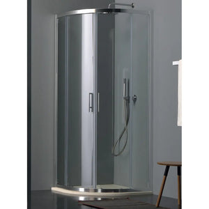 Box Doccia Semicircolare ECO 6mm Porte Scorrevoli H190 - 80x80 - Raggio 55cm