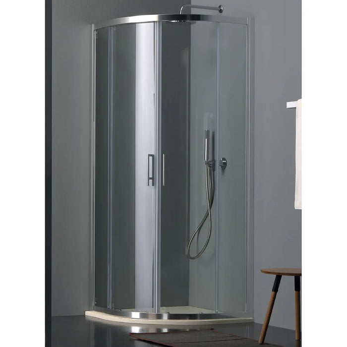 Box Doccia Semicircolare ECO 6mm Porte Scorrevoli H190 - 80x80 - Raggio 55cm