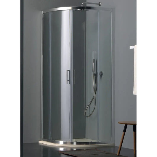 Box Doccia Semicircolare ECO 6mm Porte Scorrevoli H190 - 90x90 - Raggio 55cm
