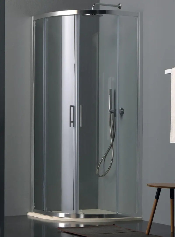 Box Doccia Semicircolare ECO 6mm Porte Scorrevoli H190 - 90x90 - Raggio 55cm