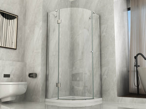 Box Doccia Semicircolare H195cm Anta Battente Cristallo 8mm - 80x80