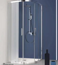 Box Doccia Semicircolare 6mm Scorrevole Anticalcare H200 FS40 - 72x90 - Raggio 38cm