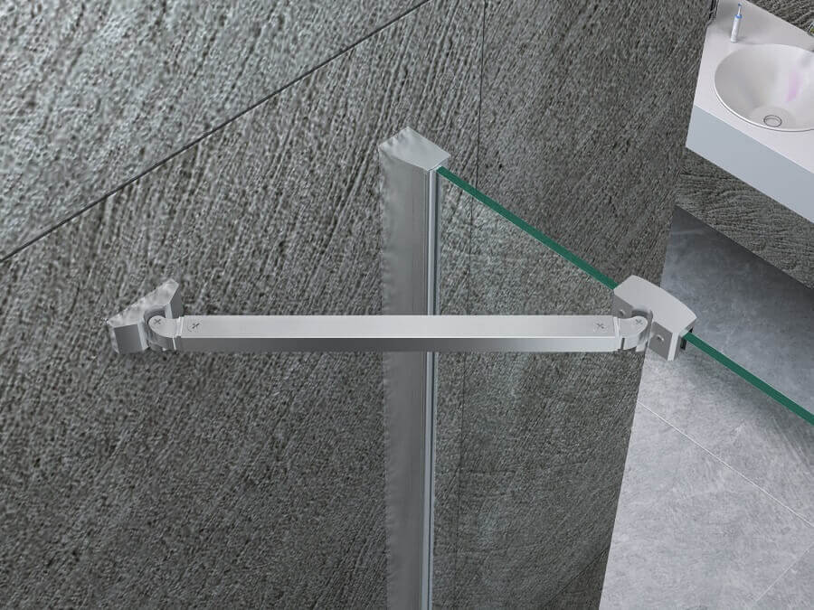 Box Doccia Semicircolare H195 Trasparente 8mm Doppia Anta Battente - Leo - 80x80