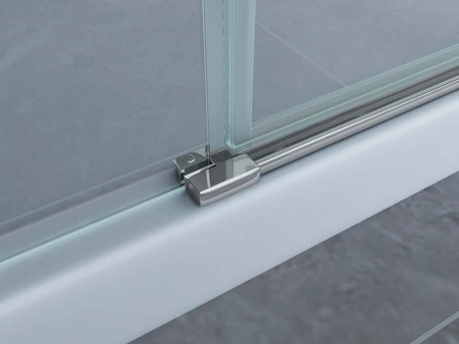 Box Doccia Semicircolare H195 Trasparente 8mm Doppia Anta Battente - Leo - 80x80