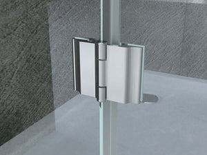 Box Doccia Semicircolare H195 Trasparente 8mm Doppia Anta Battente - Leo - 80x80