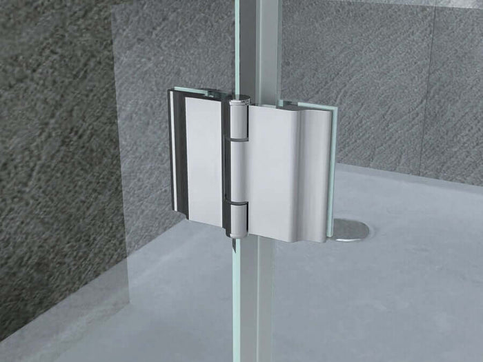 Box Doccia Semicircolare H195 Trasparente 8mm Doppia Anta Battente - Leo - 80x80